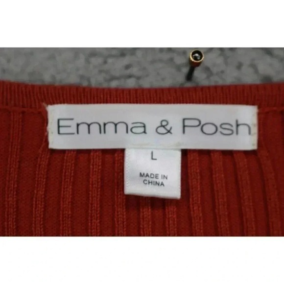 Emma & Posh Women's Ribbed Faux Wrap Dress-Size Large-Lace-Up - Picture 3 of 6